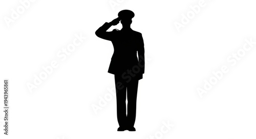 Soldier Saluting Military Man.