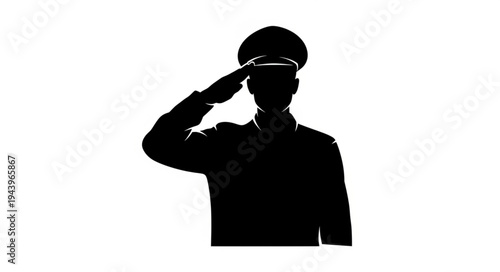 Soldier Saluting Military Man.