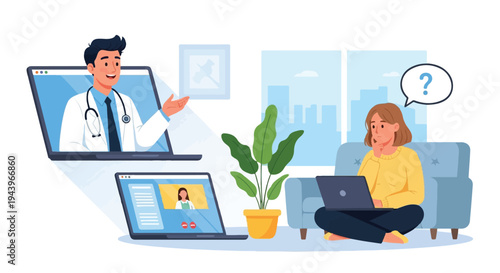 A young business woman in a suit sits in an office working on a laptop computer, representing a successful manager using technology and internet networks for professional communication