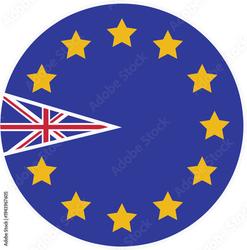 Brexit UK European Union Flag.