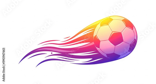 Soccer Ball in Motion Fast.