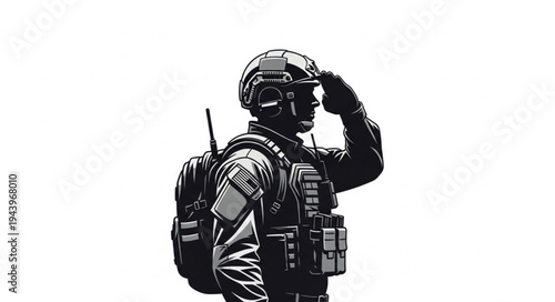 Soldier in Military Uniform.