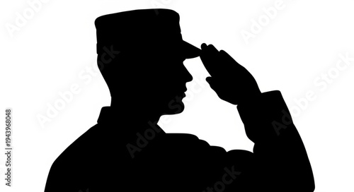 Soldier Saluting Military Man.