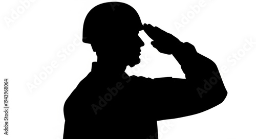 Soldier Saluting Military Man.