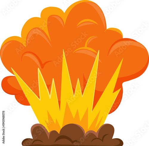 Explosion Fire Blast Illustration.