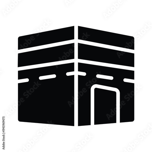 Here is a premium glyph icon of holy khana kaaba