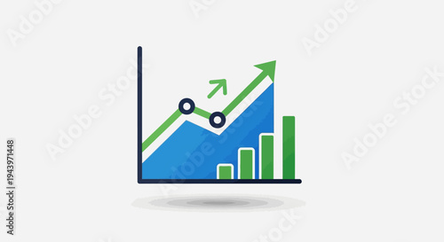 Financial Growth Chart Showing Upward Trend and Positive Performance.