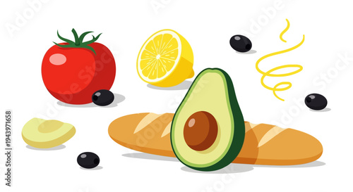 Fresh Ingredients for a Healthy Meal Preparation.