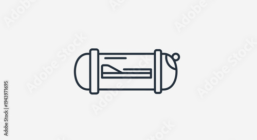 Futuristic Cryogenic Pod for Space Travel or Hibernation.