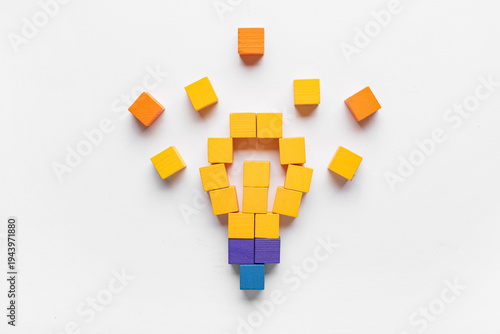Light bulb made of colorful...