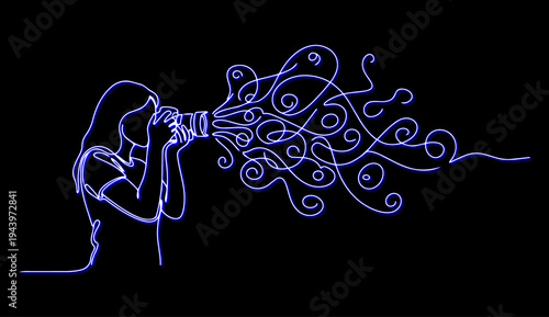 human line art light