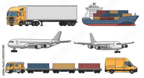 Transportation cargo logistics vehicles.
