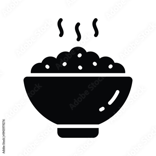 Grab this handy glyph icon depicting hot food for fasting
