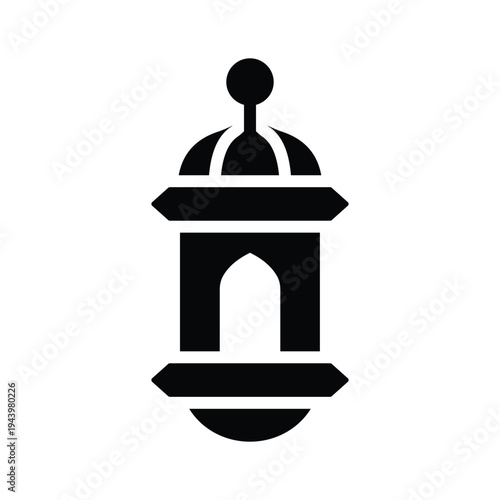 A customizable glyph icon representing islamic lantern