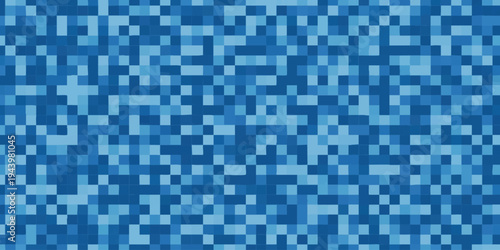 A mesmerizing abstract scene of blue pixelated pattern on white background