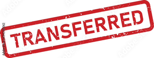 Red grunge rubber stamp displaying the word TRANSFERRED indicating a move or change of ownership