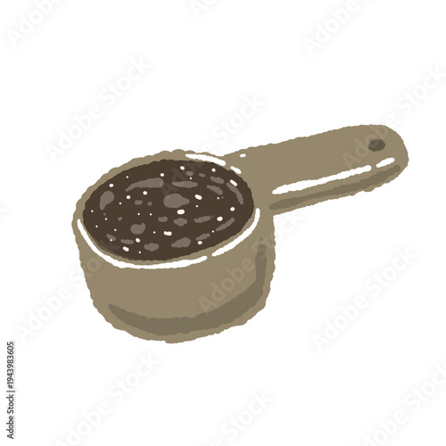 Coffee Measuring Spoon with Ground Coffee