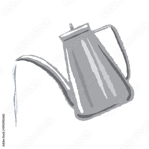 Pouring Hot Water from Coffee Drip Kettle