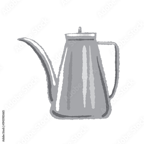 Silver Coffee Drip Kettle Pot