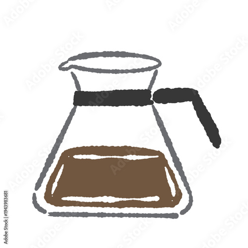 Beaker Shape Coffee Server with Coffee