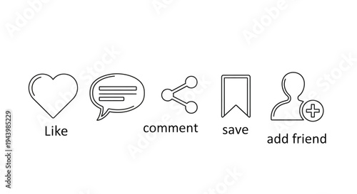 Social media icons for interaction.