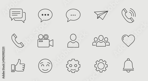 Collection of social media icons.
