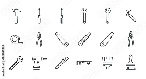 Collection of various hand tools.