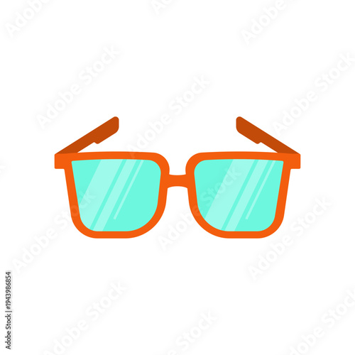 eyeglass accessory flat icon illustration