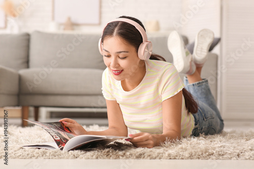 Beautiful young happy Asian...