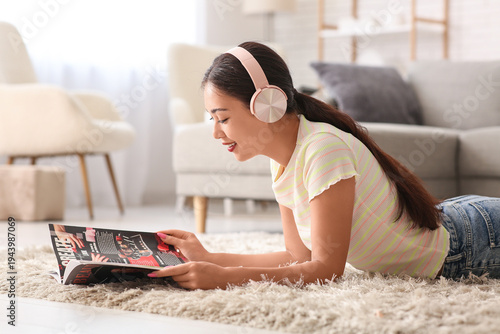 Beautiful young happy Asian...