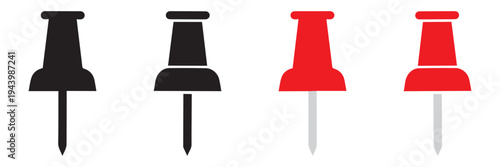 Pin Icon Set Vector – Map, Location, and Navigation Symbols Collection for Web, App, and Travel 
Design