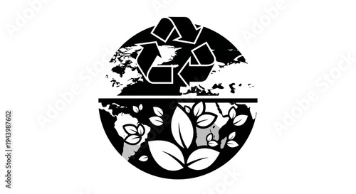 Eco Friendly Recycle Symbol Design.
