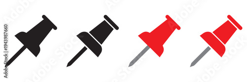 Pin Icon Set Vector – Map, Location, and Navigation Symbols Collection for Web, App, and Travel 
Design