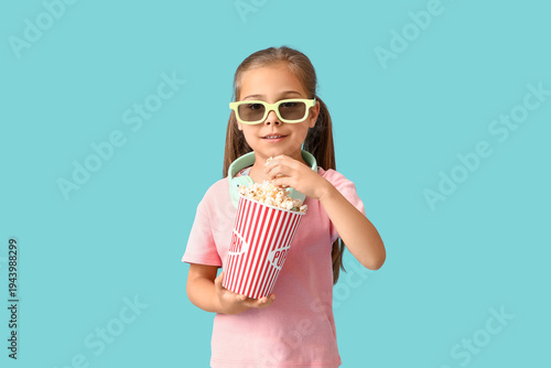 Cute happy girl in 3d glass...