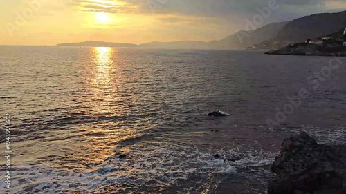 Coast in Cap d'Ail, Cote d'Azur, France