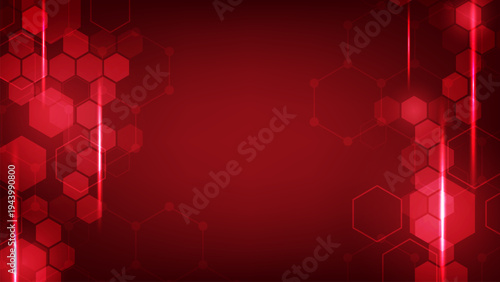 Technology futuristic hexagones shape geometric. Hi- tech blue bacground.