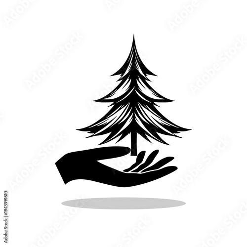  Save the forest icon with shadow