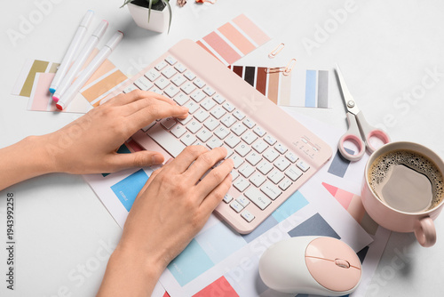 Female graphic designer wit...