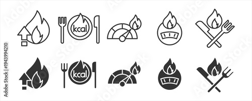 Kcal Nutrition Calorie Burn Icon
