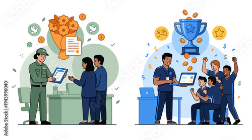 Mobile Banking Payment Illustration