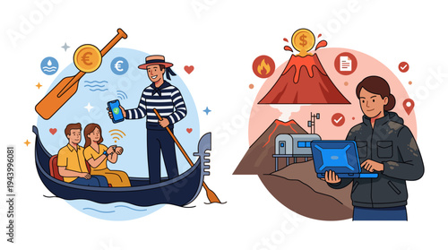 Mobile Banking Payment Illustration