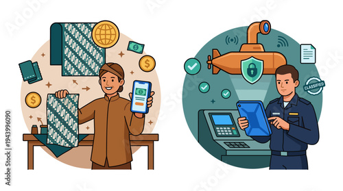 Mobile Banking Payment Illustration