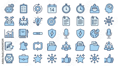 Photos Drone Regulation and UAV Technology Icon Set Featuring No Fly Zone Remote ID Fli