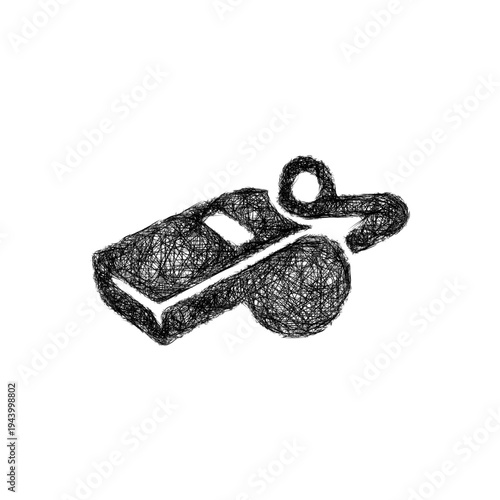 Sketch volleyball whistle icon design