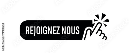 rejoignez nous text on white background. Join now in french language	