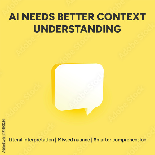 Minimalist vector graphic illustration emphasizing artificial intelligence systems require superior context comprehension beyond simple data processing for complex communication tasks