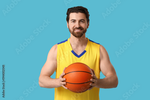 Young happy male basketball...