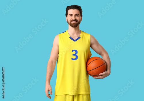 Young happy male basketball...