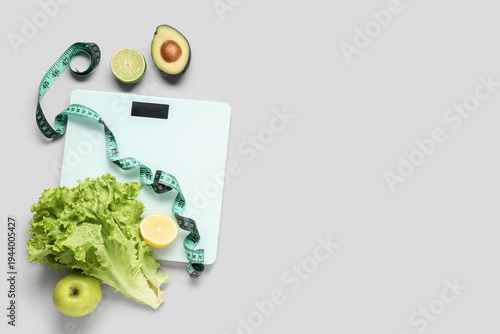 Weight scales with measurin...