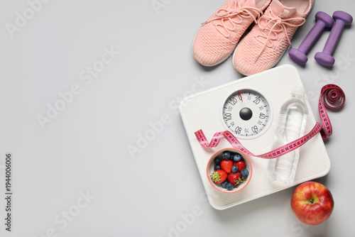 Weight scales with measurin...